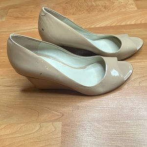 Nine West Nude Wedge Heels